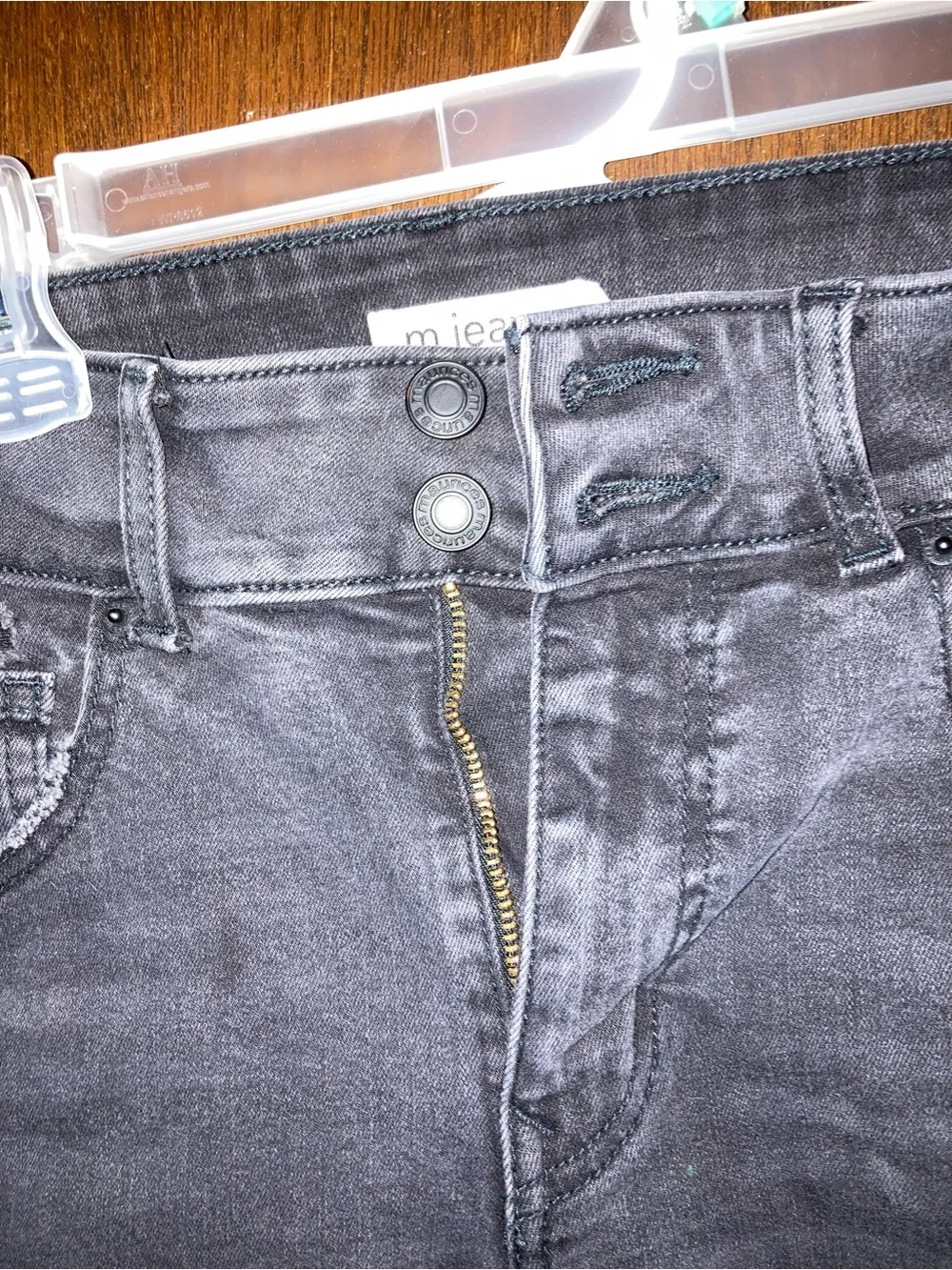 Black Distressed Flare Jeans for Women